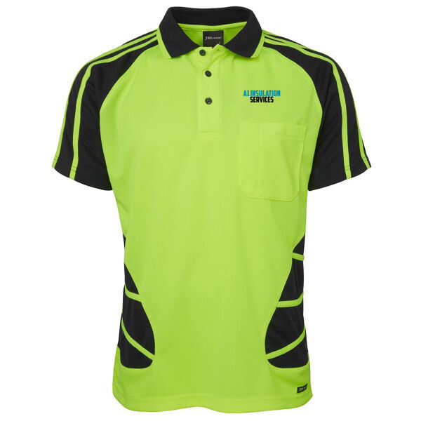 A1 Insulation Services - JB's Mens Hi Vis S/S Spider Polo Thumbnail