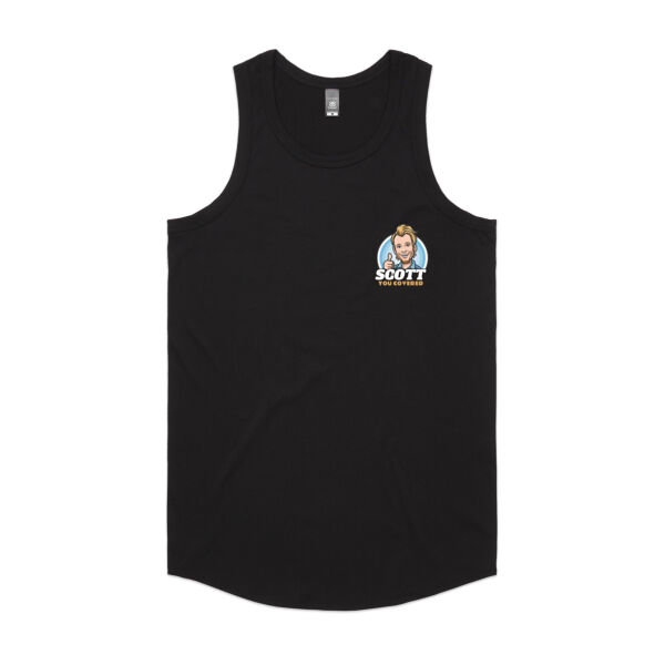 “Scott You Covered” Basic Singlet (front & back print) Thumbnail