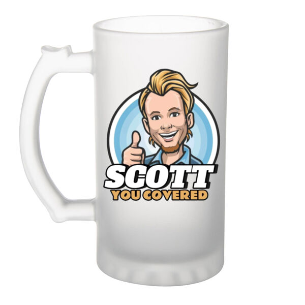 “Scott You Covered” Frosted Beer Glass Thumbnail